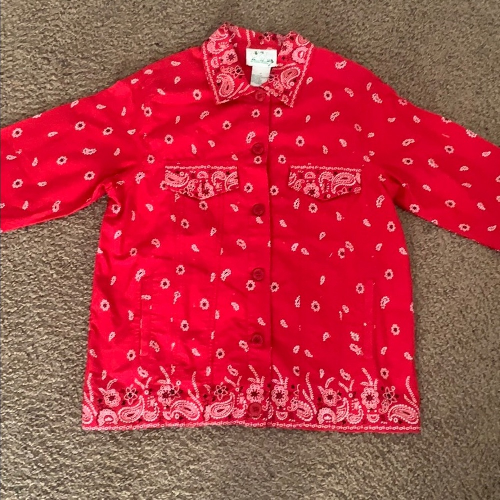 Red Bandana long sleeve shirt